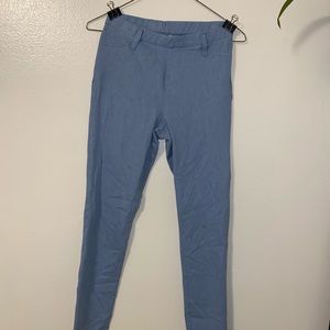 High rise light blue stretchy skinny jeans